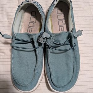 Hey Dude Teal Slip-On Shoes